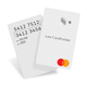 A photo of a Mastercard with a chip embedded into it
